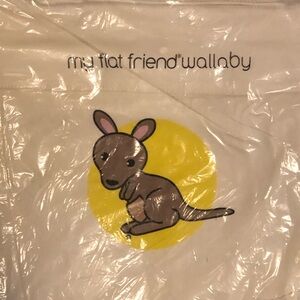 AUSTRALIA drawstring BACKPACK RARE to Find!! ORGANIC COTTON SOFT FLATFRIENDS